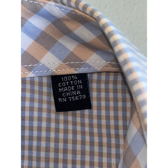 Parc 81 Mens Sz XXL Short Sleeve Button Down Casual Dress Shirt‎  Orange Cagney - Picture 7 of 9